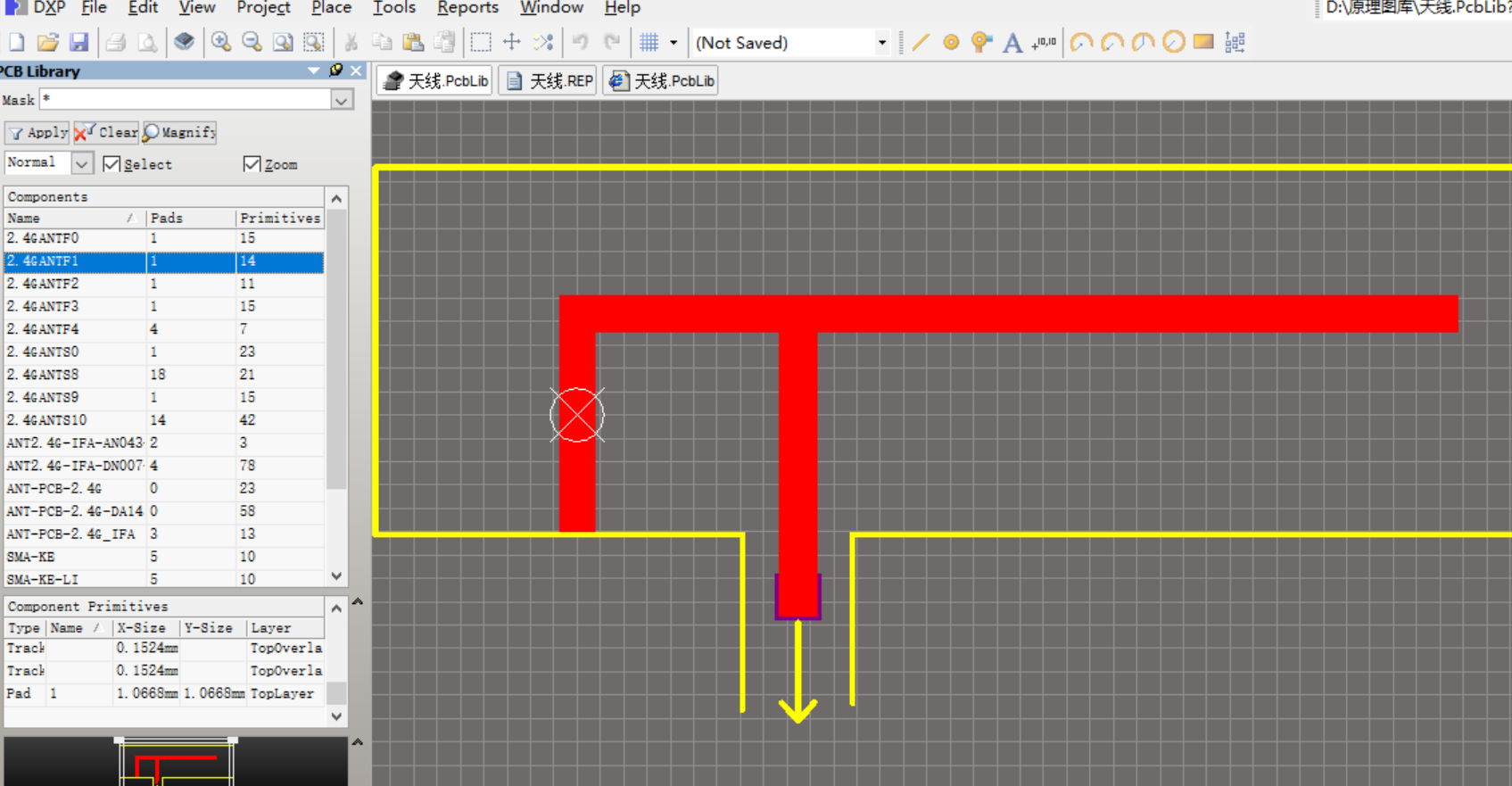 2.4G 藍牙 WIFI SMA天線封裝Altium Designer AD PCB封裝庫2D3D元