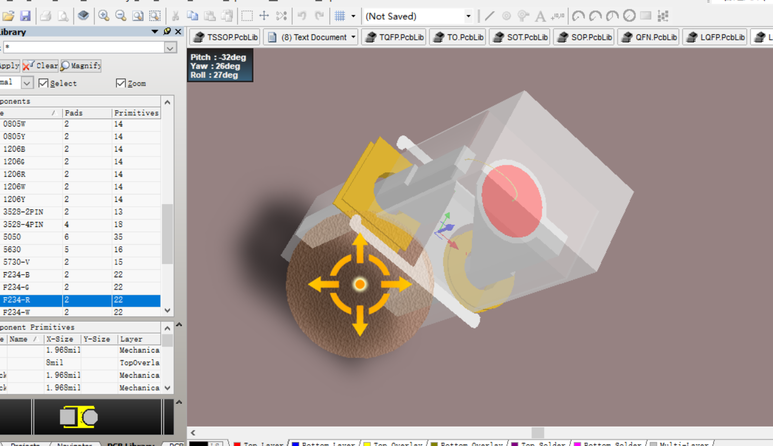 LED燈封裝Altium Designer AD PCB封裝庫2D3D元件庫文件