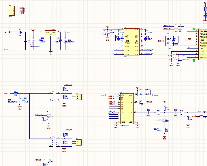 STM8S003超聲波測距硬件設計 ad原理圖+PCB+封裝庫文件