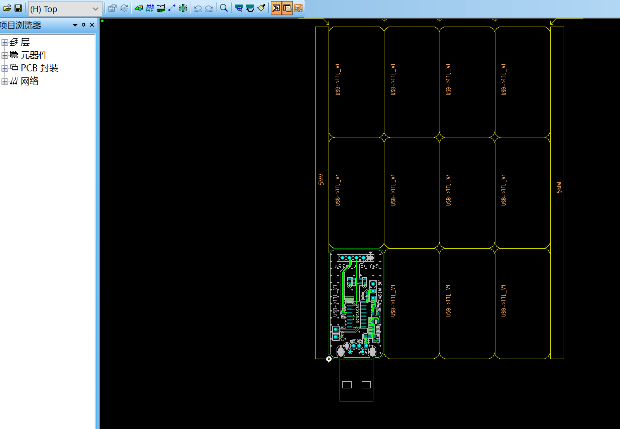 CH340C設計USB轉TLL串口通信模塊（原理圖+PCB）PADS 9.5版本 模塊描述：  1 