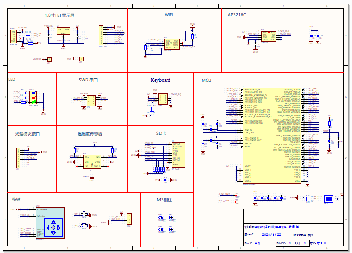 STM32F103RETX開發板電路（包含原理圖 PCB）