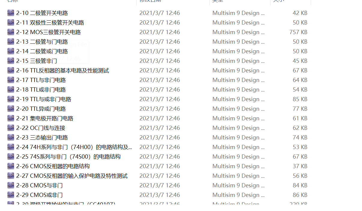 	數(shù)字電子Multisim仿真電路仿真實驗130例Multisim工程源碼