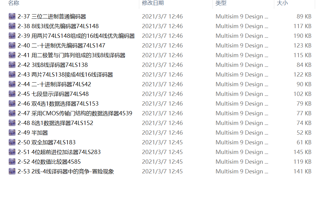 	數(shù)字電子Multisim仿真電路仿真實驗130例Multisim工程源碼