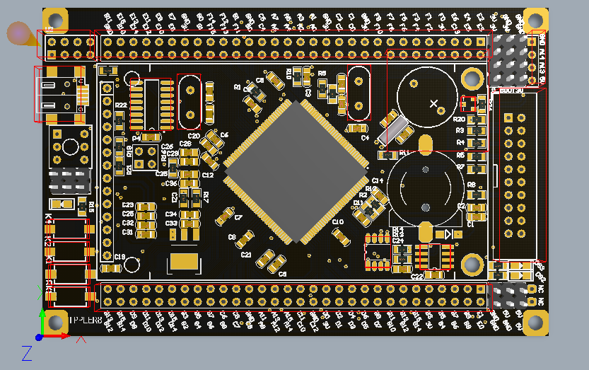 -STM32F407ZGT6最小系統開發板ad原理圖+PCB+封裝庫文件