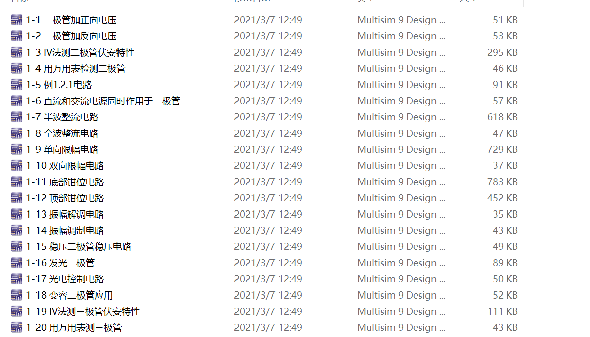 Multisim數(shù)電模電仿真實例大集合共計280個Multisim例程源碼文件