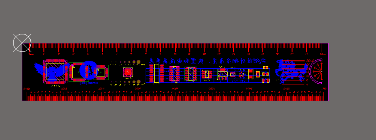 ALTIUM設計自制精美的PCB印制板20CM直尺PCB文件 可以做為你的設計參考 