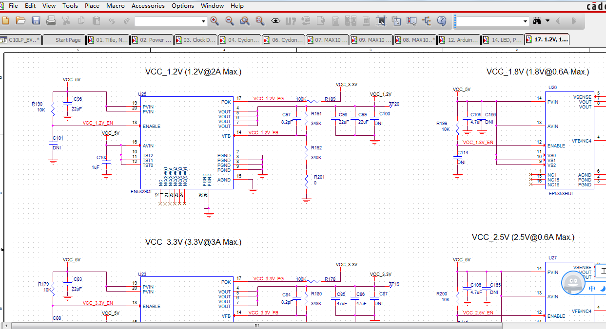 cyclone10lp_10cl025+MAX10 10M08 FPGA開發板硬件原理圖+PCB文件